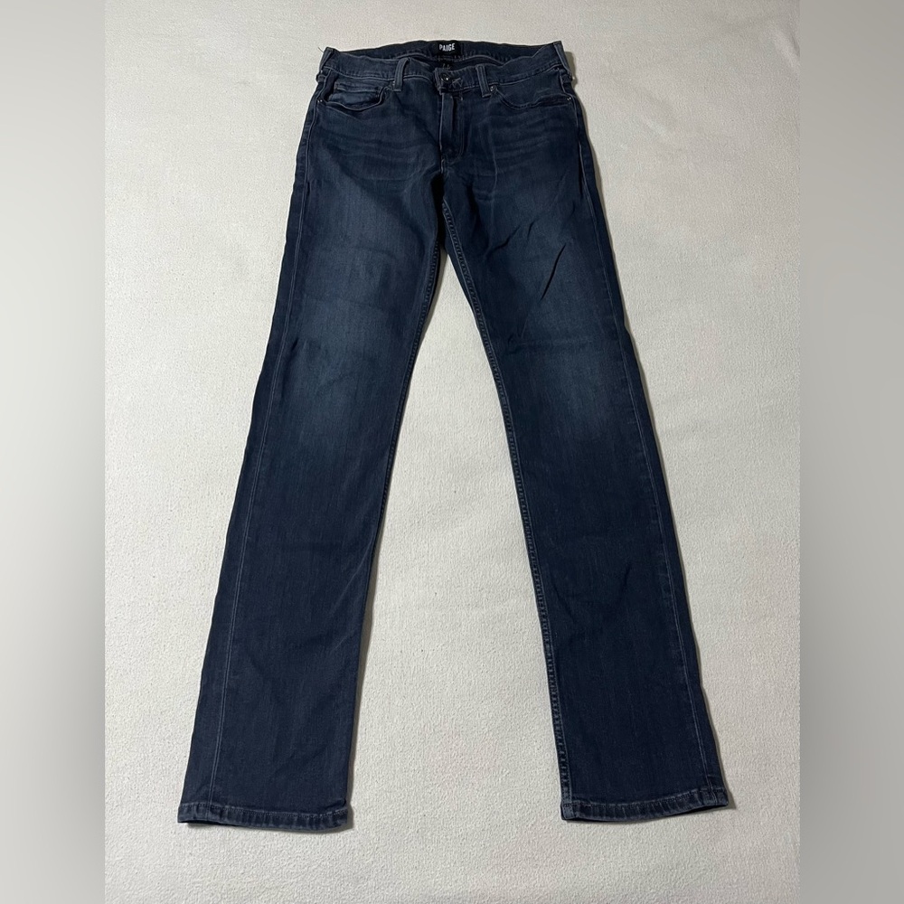 Paige Lennox Slim‎ Jeans Mens Size 31 Actual 29x30.5 Stretch Dark Wash